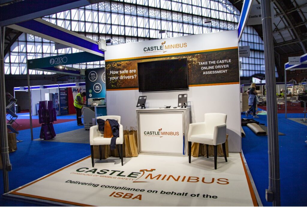 Compact Shell Scheme design with printed carpet